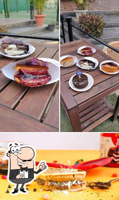 The photo of Crumbcoat’s interior and food