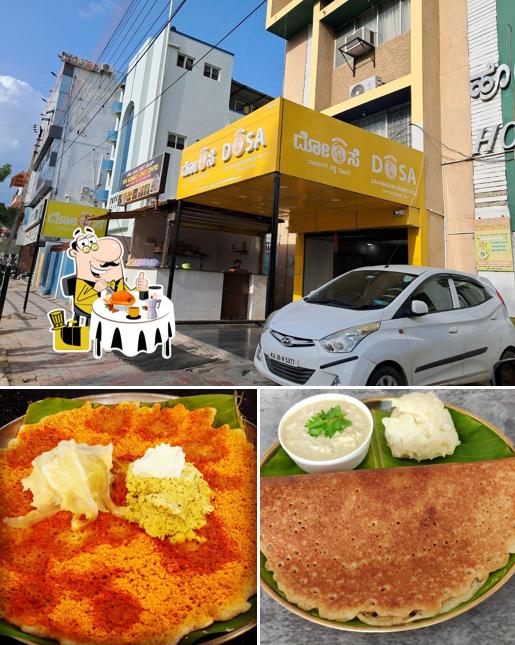 This is the image showing food and exterior at DVG BENNE DOSA