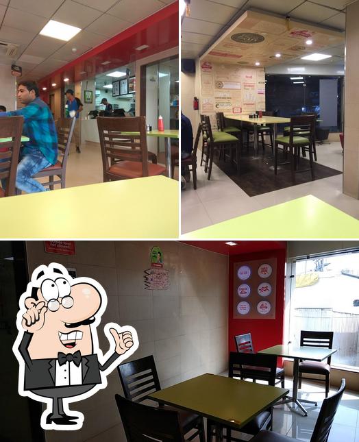 The interior of Domino's Pizza Dwarka Trade Centre, Khandwa