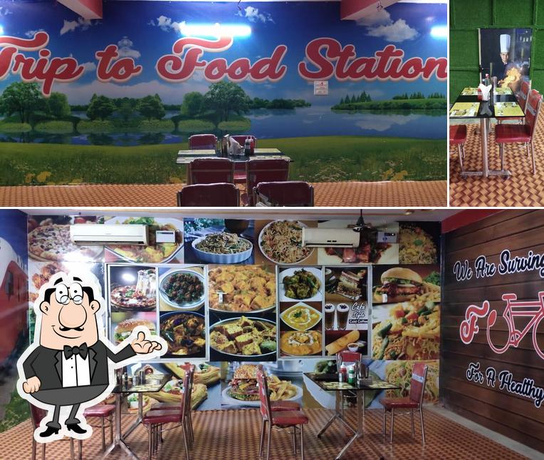 The interior of Food Station(Family Restaurant)