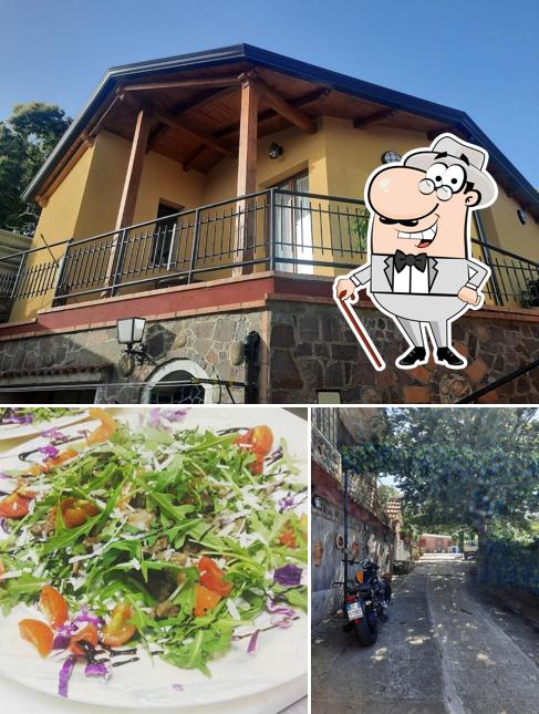 La immagine della esterno e cibo di B&B Santa Caterina griglieria pizzeria ristopub