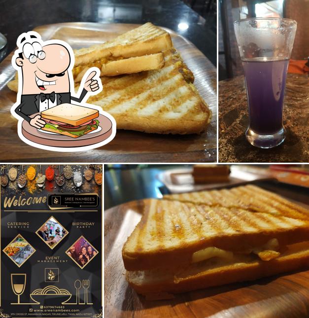 Grilled cheese sandwich at Sree Nambees