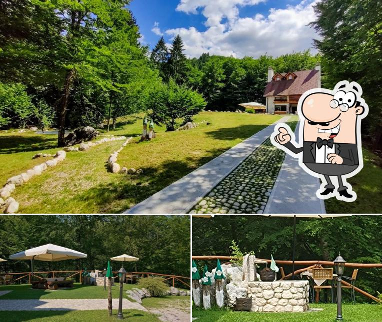La esterno e interni del ristorante