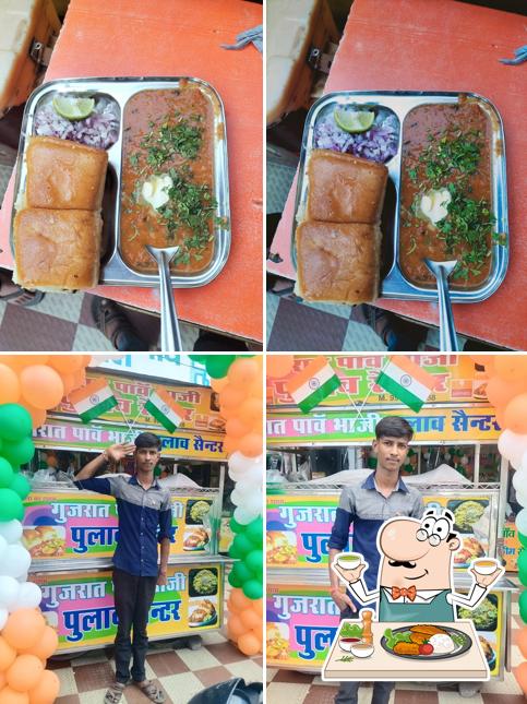 Food at Gujarat Pavbhaji center