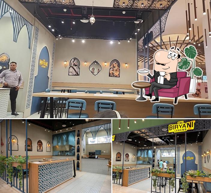 The interior of The Biryani Legend Palladium Ahmedabad(A Unit of Aroha Hospitality)