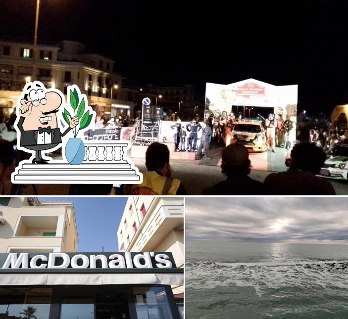Puoi goderti l'aria fresca da seduto all'esterno di McDonald's Ostia