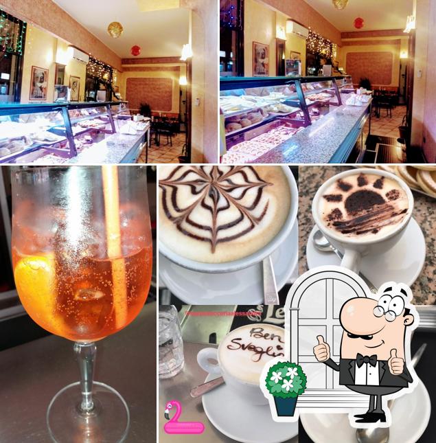 Questa è la foto che presenta la esterno e bevanda di Bar Pasticceria Alessandra