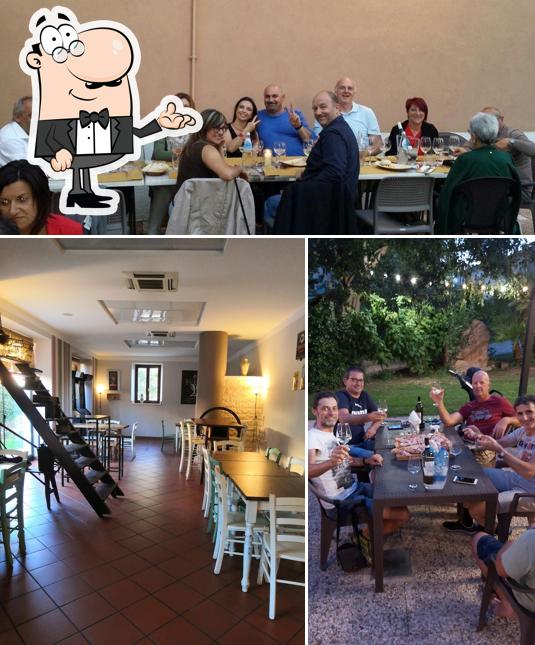 Gli interni di osteria Il Ghiottone