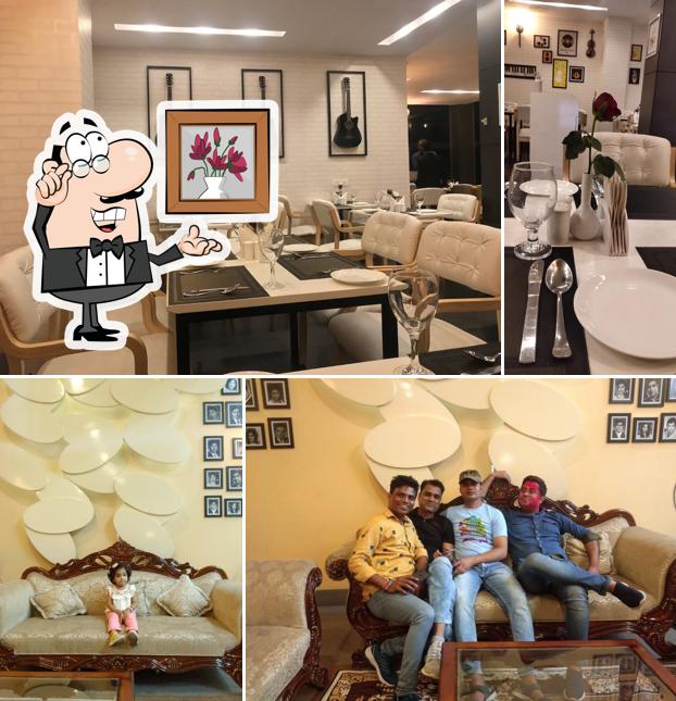 Take a seat at one of the tables at Retro Music Cafe and restaurant