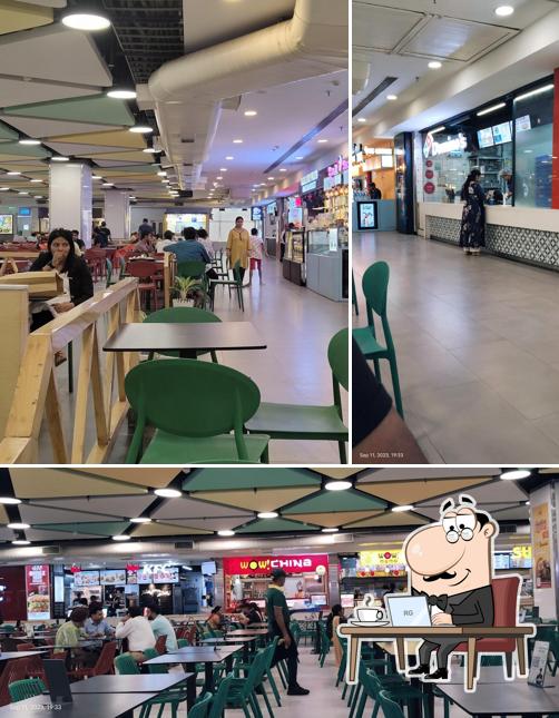 The interior of Burger King