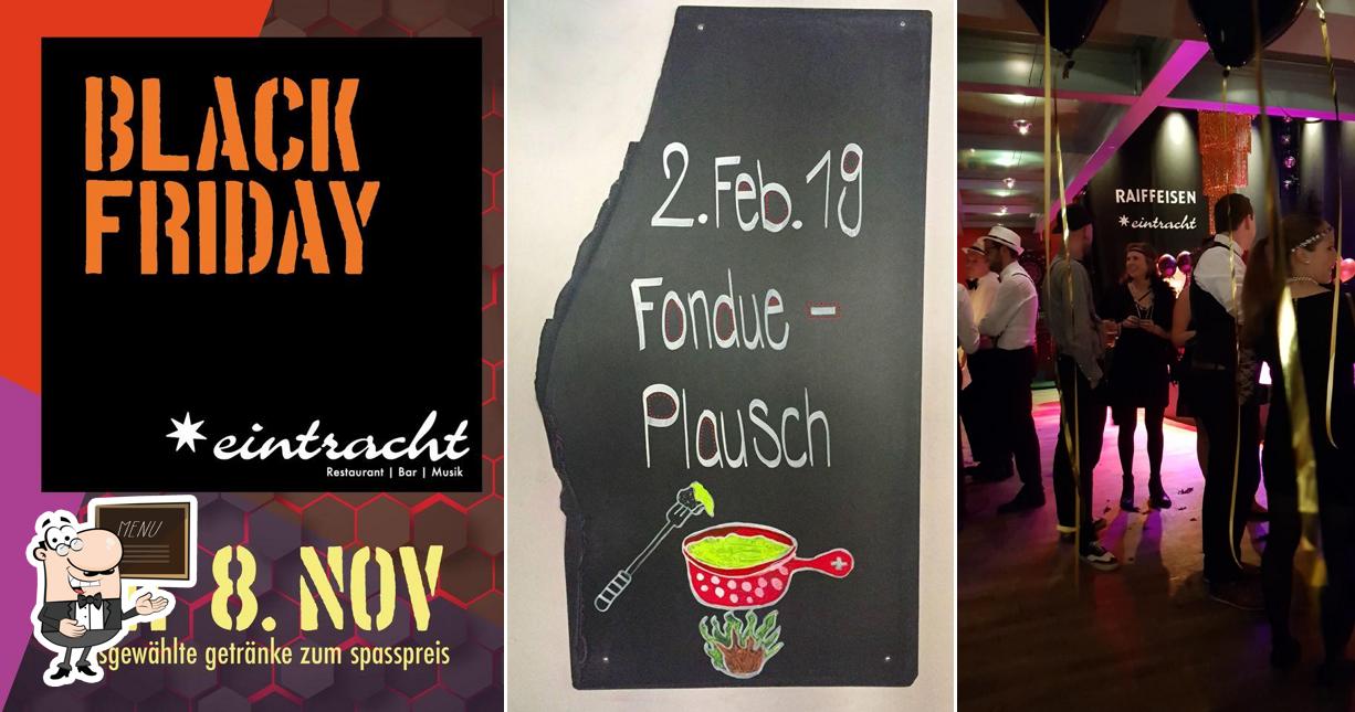 Il menu sulla lavagna elenca le opzioni possibili