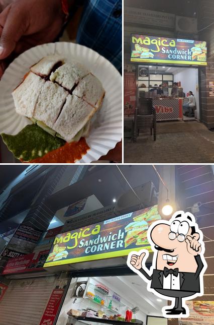 Among different things one can find interior and food at Magica Sandwich Corner