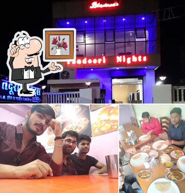The interior of Tandoori night's restaurant ajmer