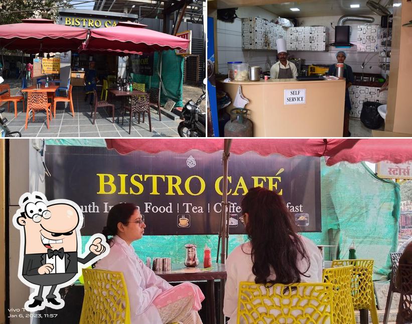 The interior of Bistro Cafe - Best Restaurant in GE Road Cafe in Raipur Fast Food Near Me