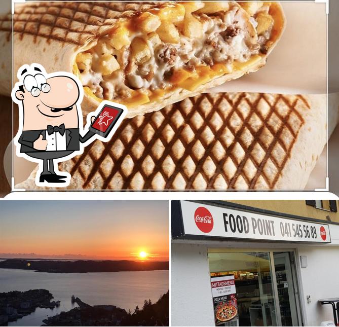La esterno e pizza del ristorante