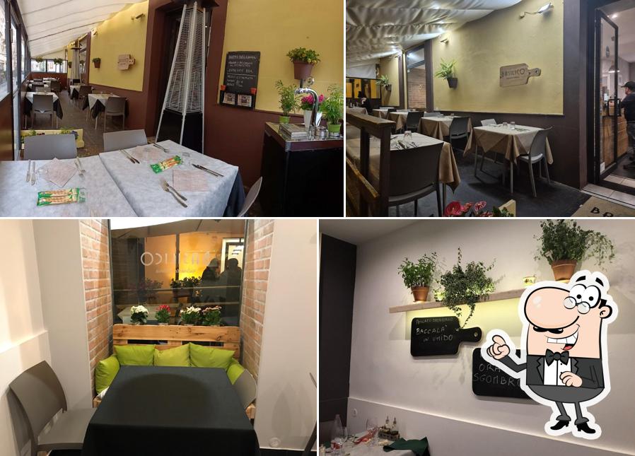 Gli interni di Basilico ristorante trattoria