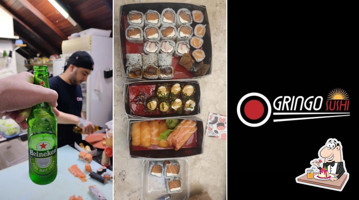 Gringo Sushi Delivery serve uma seleção de pratos doces