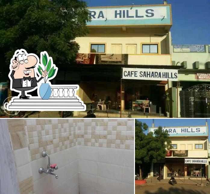 Cafe Sahara Hills is distinguished by exterior and interior