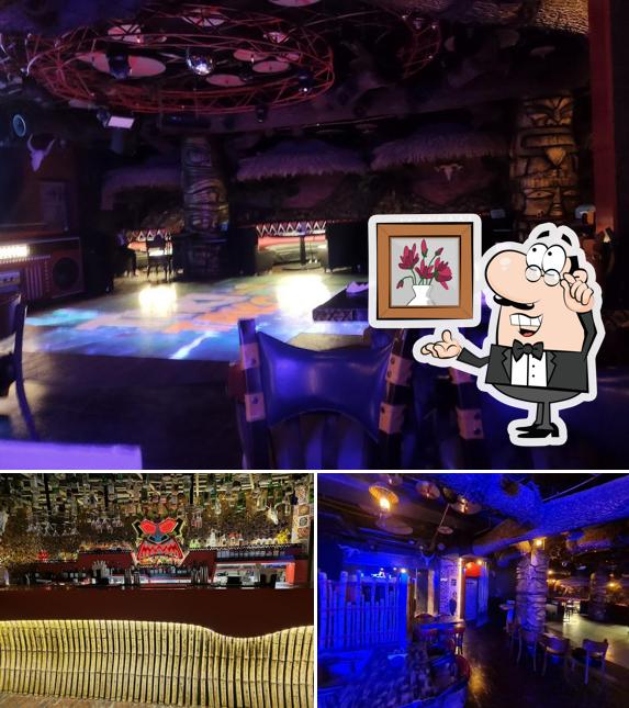 The interior of Tiki Tako Pub