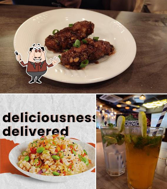 Among various things one can find food and beer at JH-01 Cafe & Restro