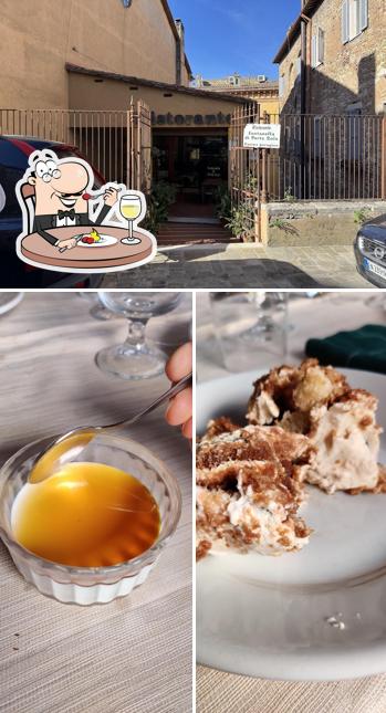 La cibo e esterno del ristorante