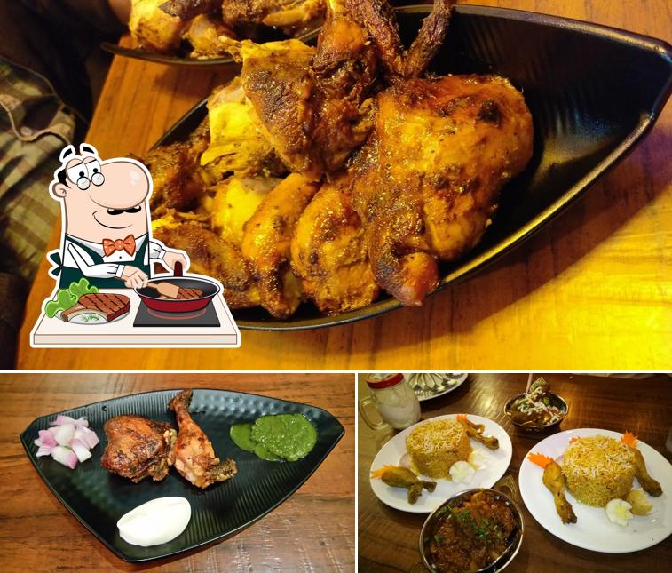 Order meat dishes from the menu