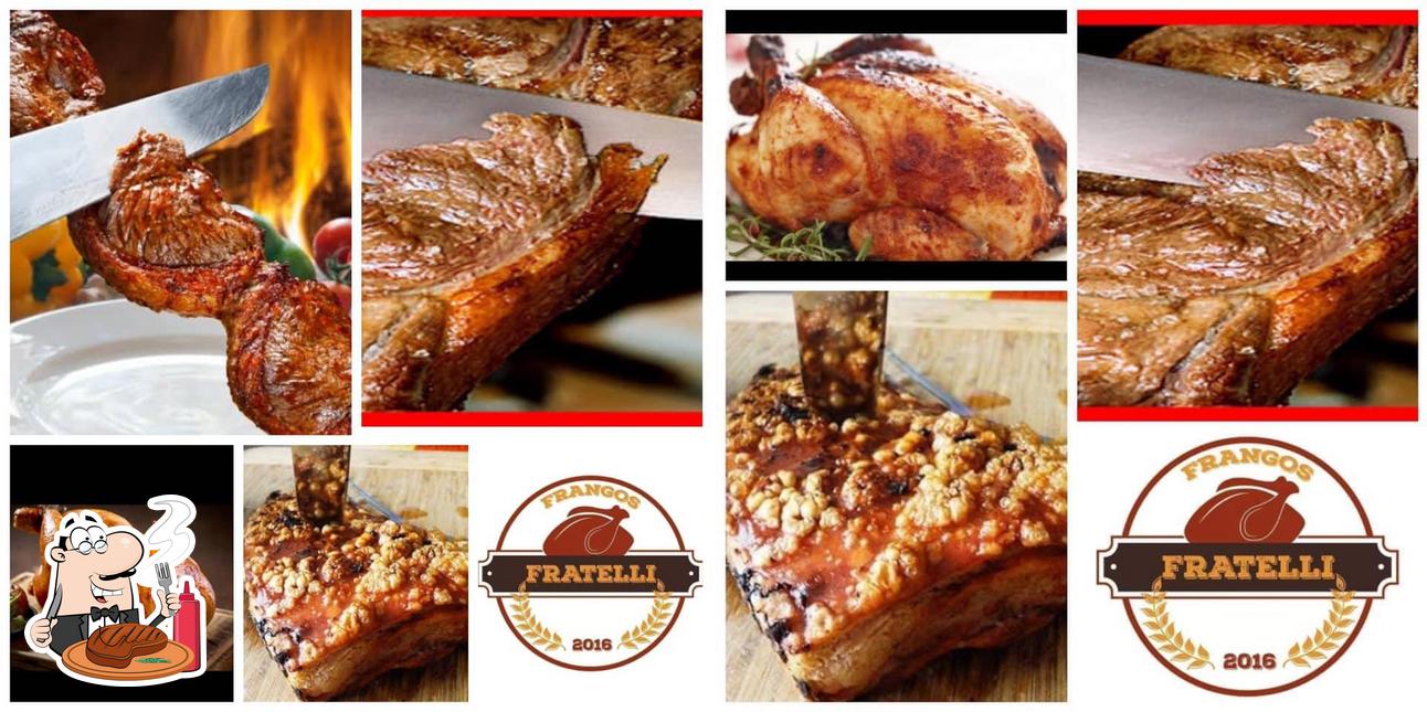 Escolha pratos de carne no Frangos Fratelli