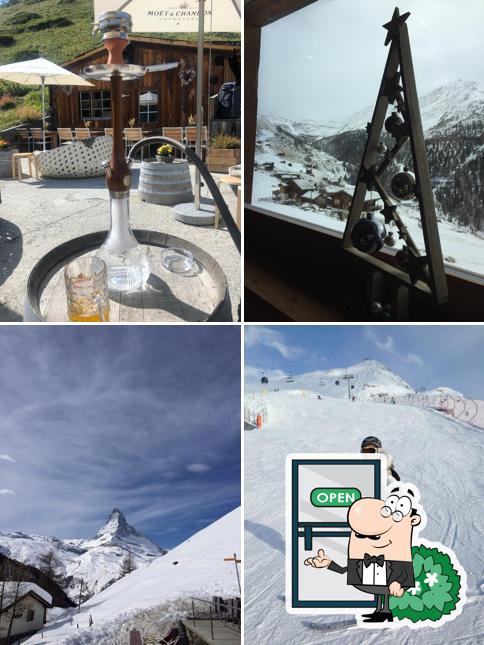 Puoi goderti l'aria fresca da seduto all'esterno di Adler Hitta