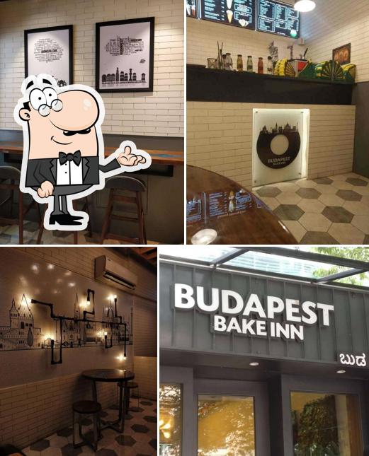 Take a seat at one of the tables at Budapest Bake Inn