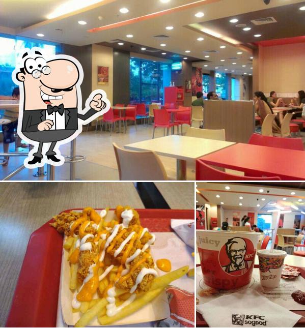 The interior of KFC