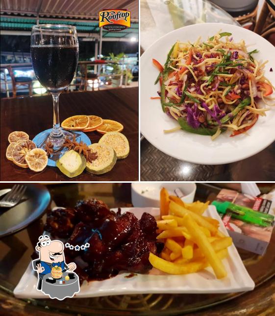 Food at Roof Top Lounge