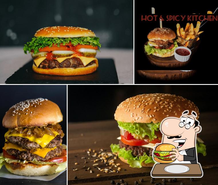 Try out a burger at Hot & Spicy Kitchen