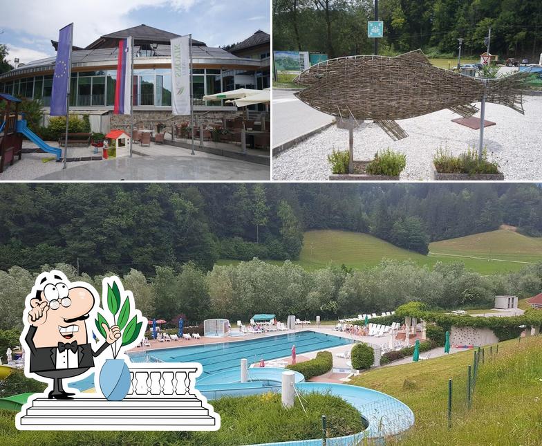 Gli esterni di Restavracija Potočka, Therme Snovik