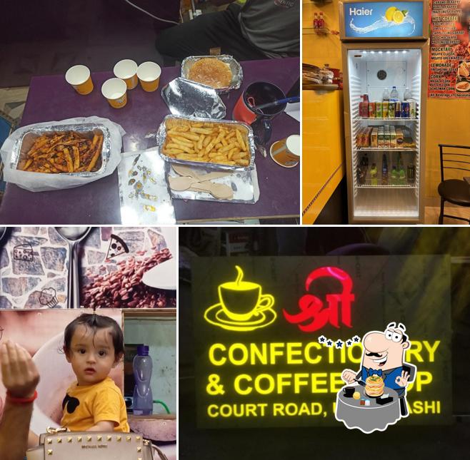 Among various things one can find food and beverage at Shri confectionery & coffee shop