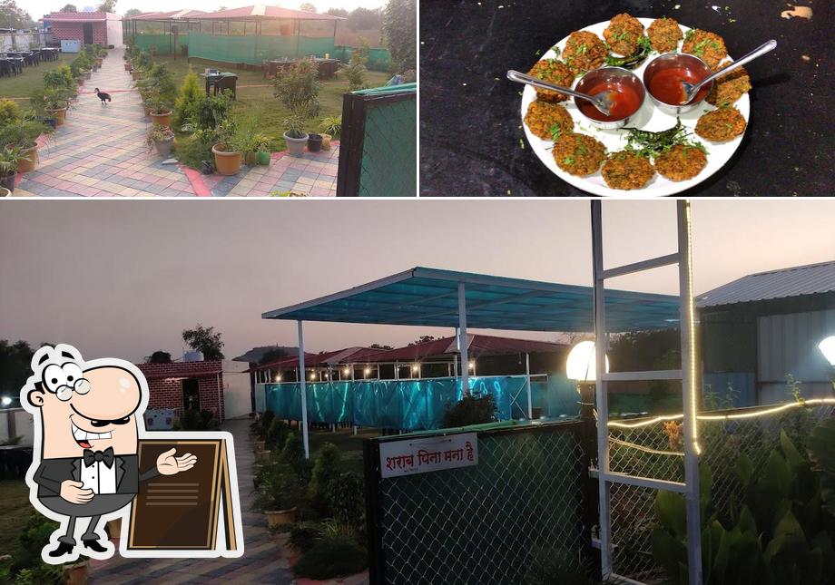 The image of exterior and meat at Hotel honest (veg and nonveg)