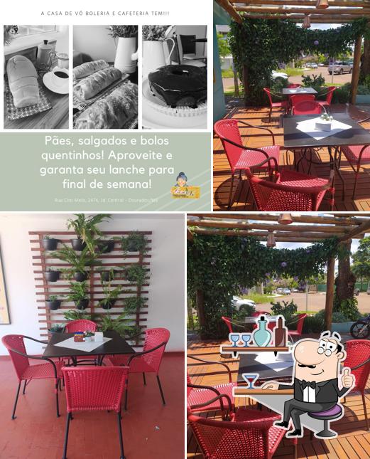 O interior do Casa de Vó Boleria e Cafeteria