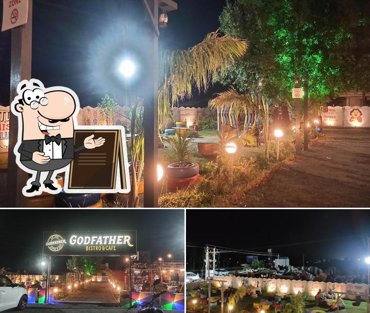You can get some fresh air at the outside area of Godfather Cafe