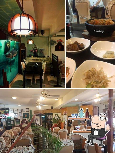 Take a seat at one of the tables at Hae Kum Gang Korean Restaurant