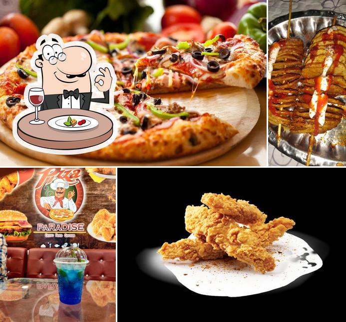 Food at Pizza Paradise
