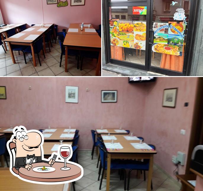 La cibo e interni del ristorante