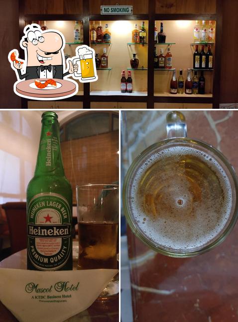 Enjoy a glass of light or dark beer