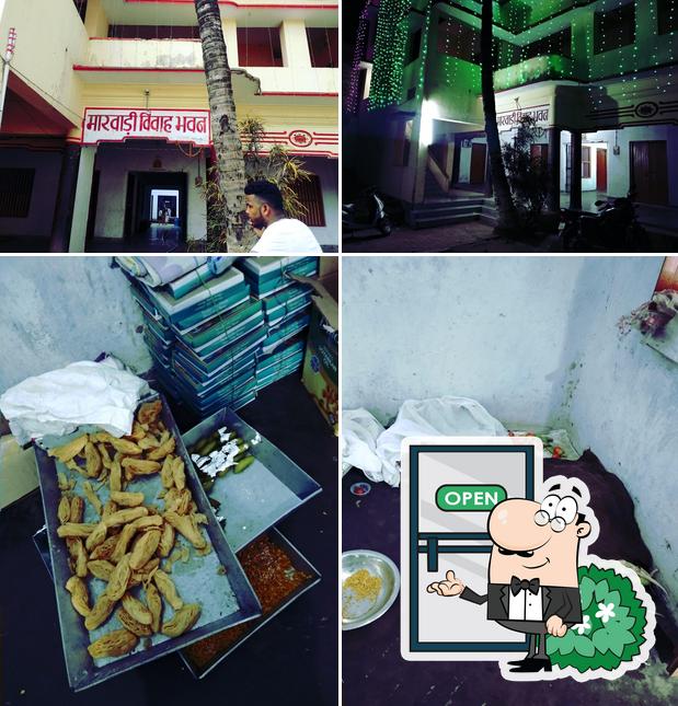 The restaurant's exterior and food