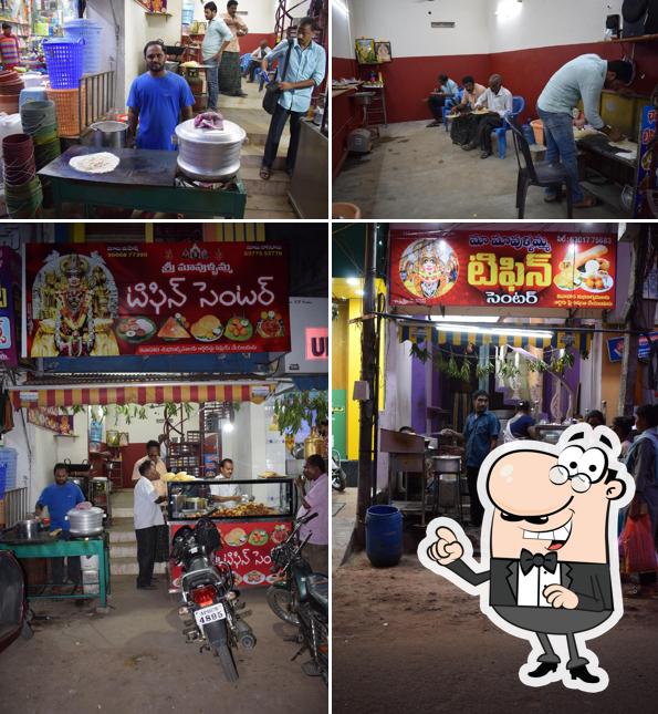 Among various things one can find exterior and interior at New Mavullamma Tiffin Centre