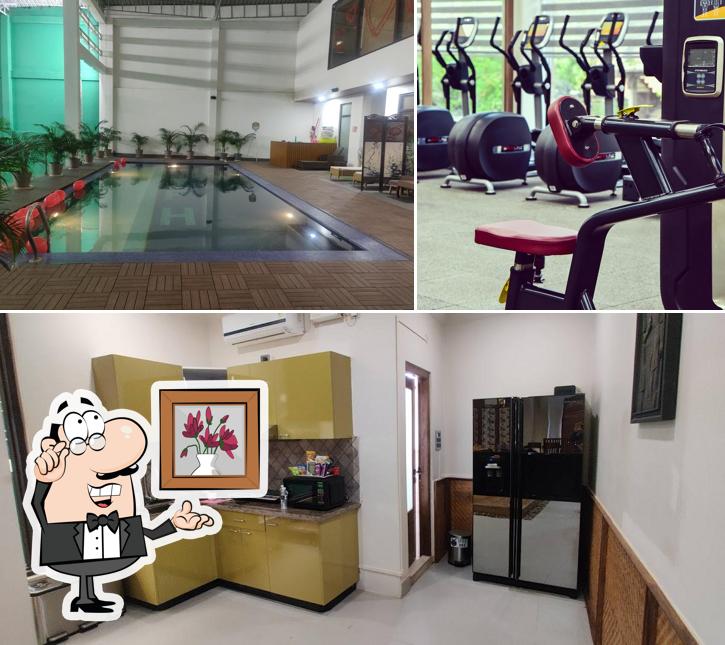 Take a seat at one of the tables at The Fitness House