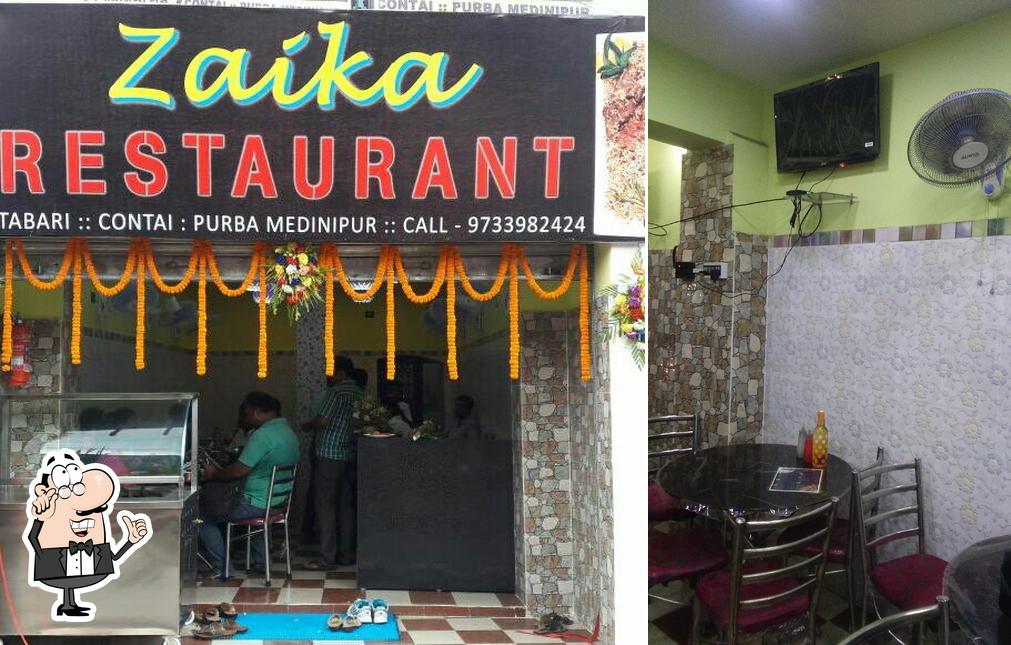 The interior of zaika Restaurant