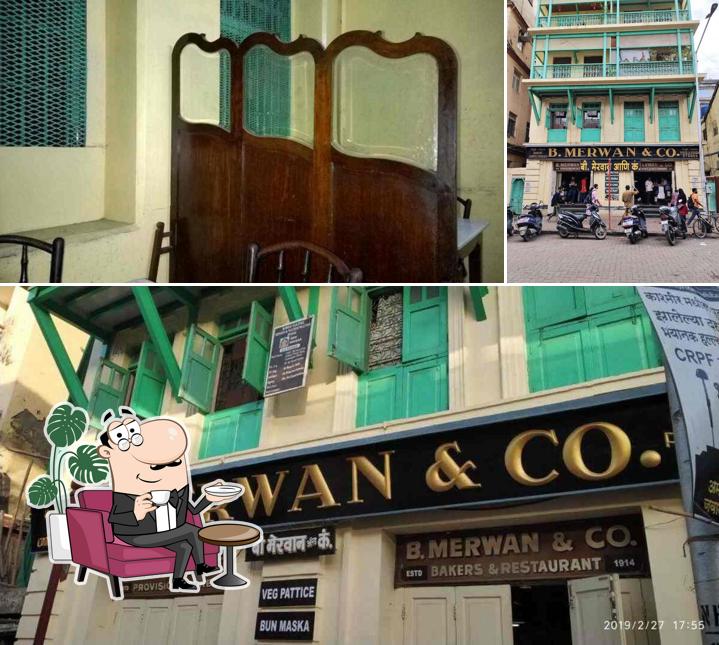 The photo of interior and exterior at B. Merwan & Co