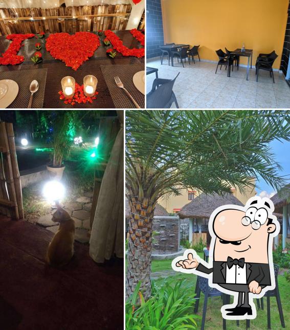 Take a seat at one of the tables at Mascarpone Cafe