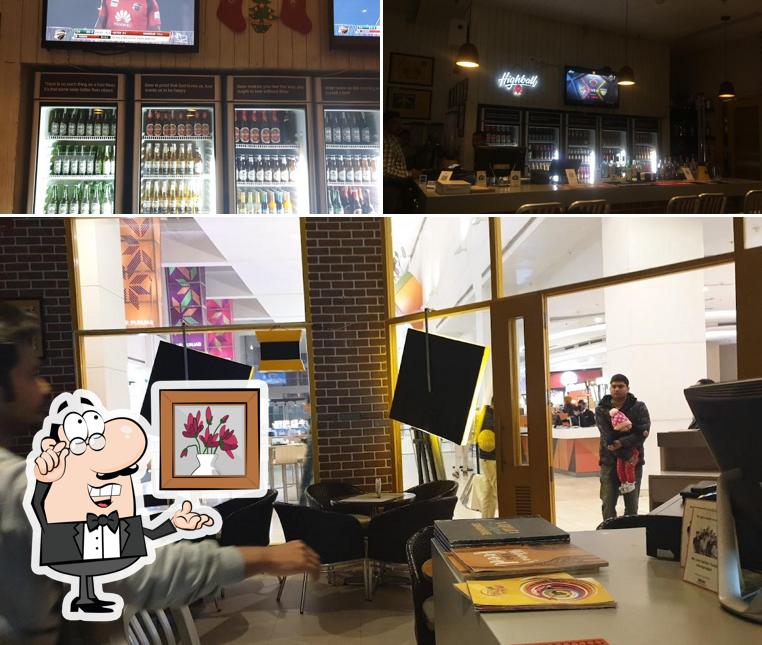Take a seat at one of the tables at The Beer Café