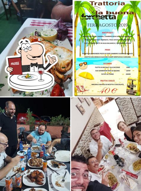 Platti al Trattoria La Buona Forchetta
