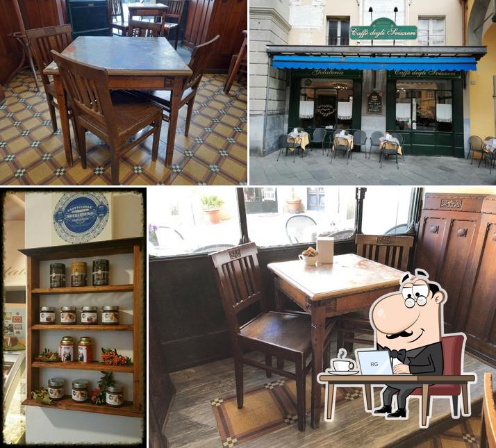 Gli interni di Caffè e Antica Pasticceria degli Svizzeri